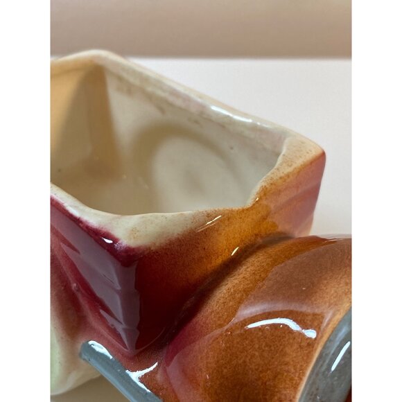 VTG Planter Ceramic Pottery Kitschy Donkey Burro Pulling Wagon Cart - Picture 14 of 14